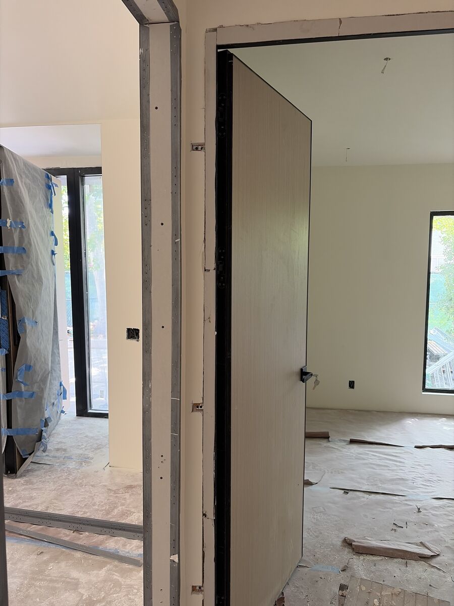 Newly installed passage door